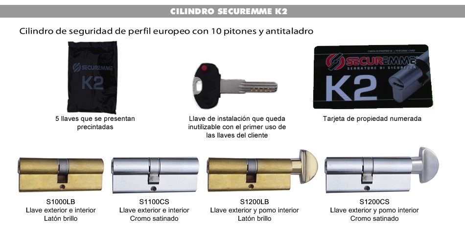 cilindros para gama securemme 2100